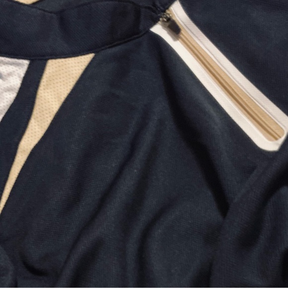 Holloway Men's DRI-Excel Pullover Shirt Navy Beige/White Color Blocks XL New - Picture 9 of 11